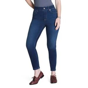 Spanx by Sara Blakely Dark Wash Denim Leggings Skinny Jeans Blue Womens Medium